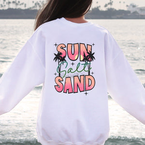 Sun Salt Sand Double Sided Crewneck Sweatshirt - Trendznmore