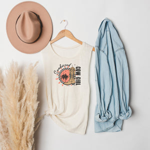 Sunkissed Cowgirl Bella Canvas Muscle Tank Top - Trendznmore