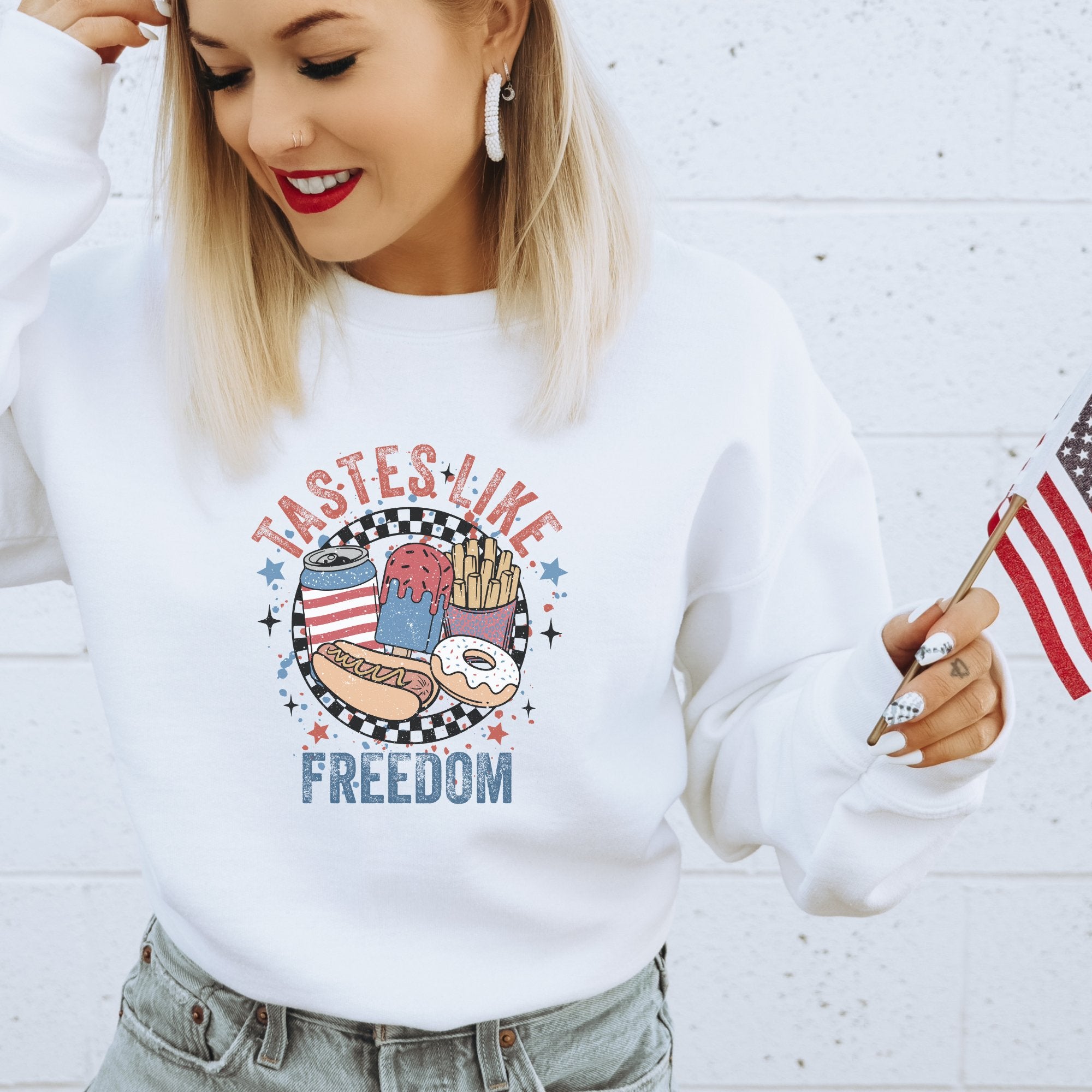 Tastes Like Freedom Crewneck Sweatshirt - Trendznmore