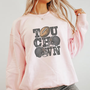 Touchdown Football Graphic Crewneck Sweatshirt - Trendznmore