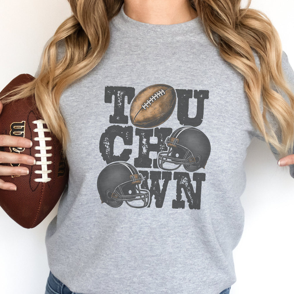 Touchdown Football Graphic Crewneck Sweatshirt - Trendznmore
