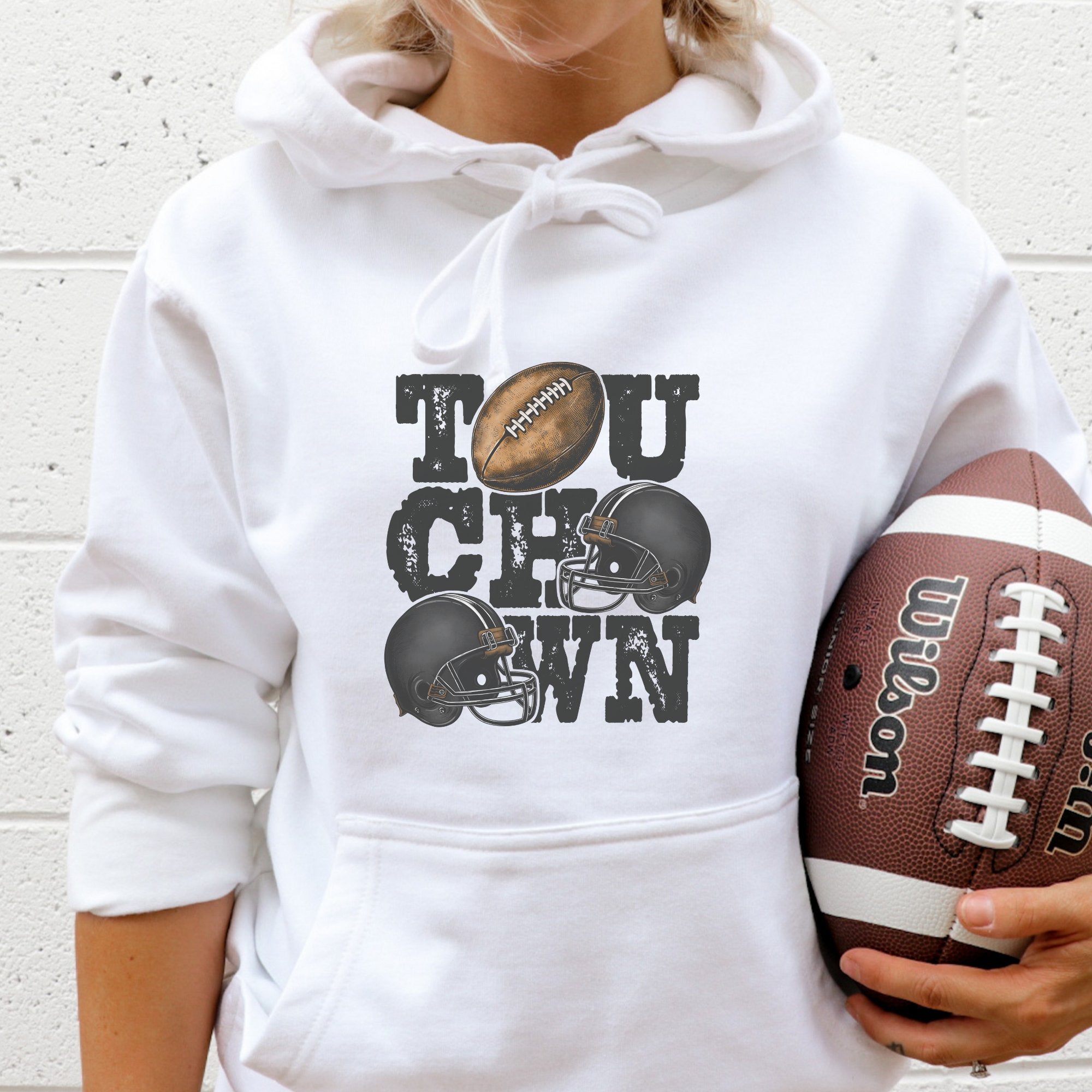 Touchdown Football Graphic Hoodie - Trendznmore