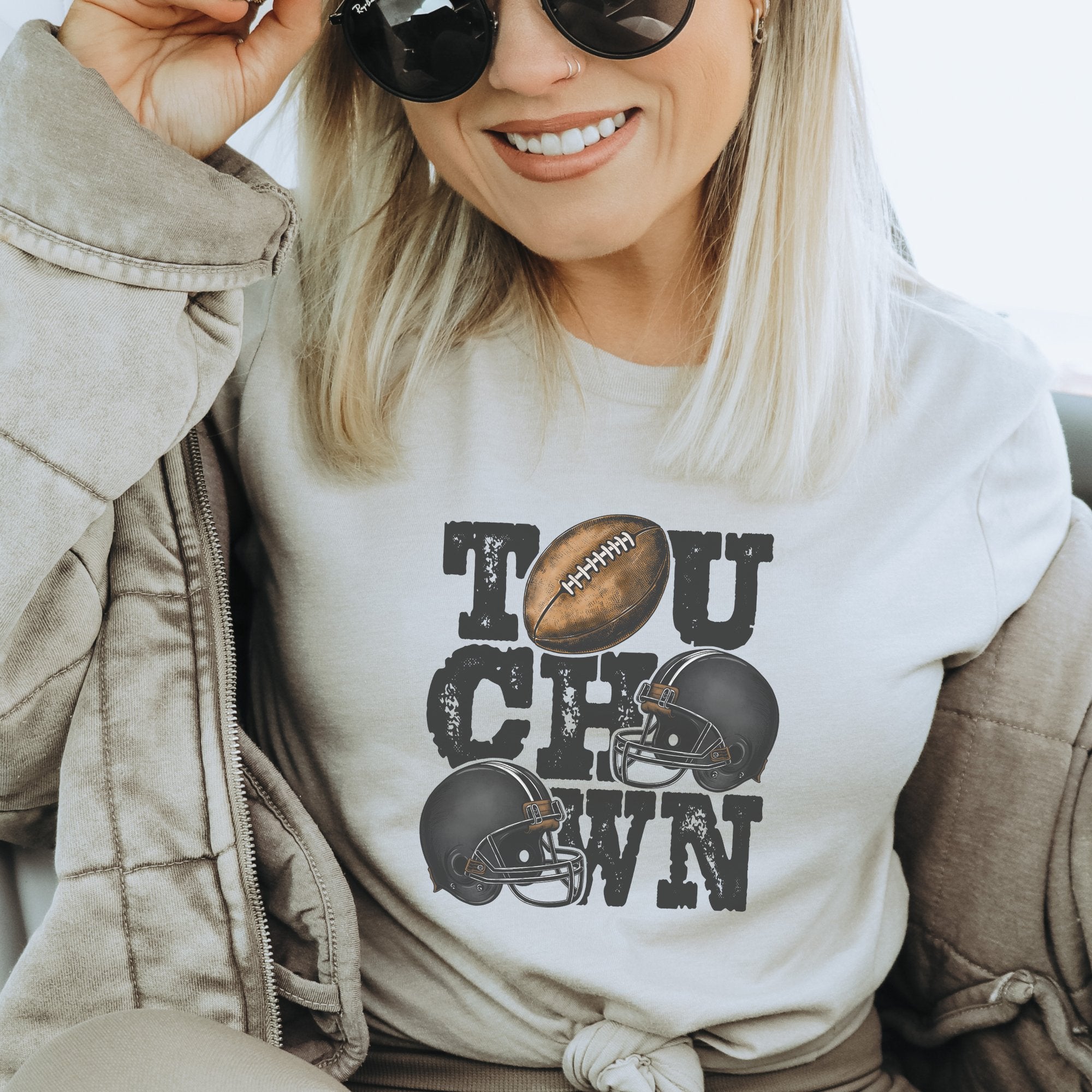 Touchdown Football Graphic T - Shirt - Trendznmore