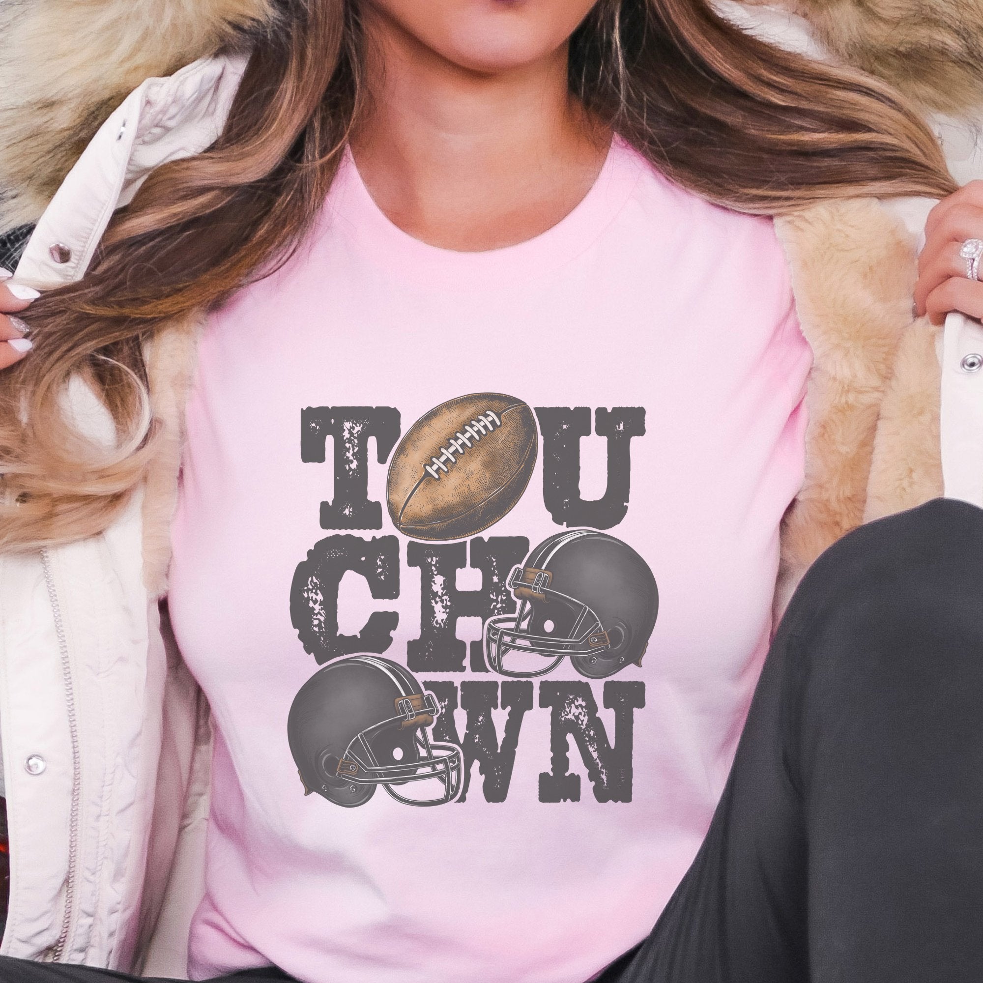 Touchdown Football Graphic T - Shirt - Trendznmore