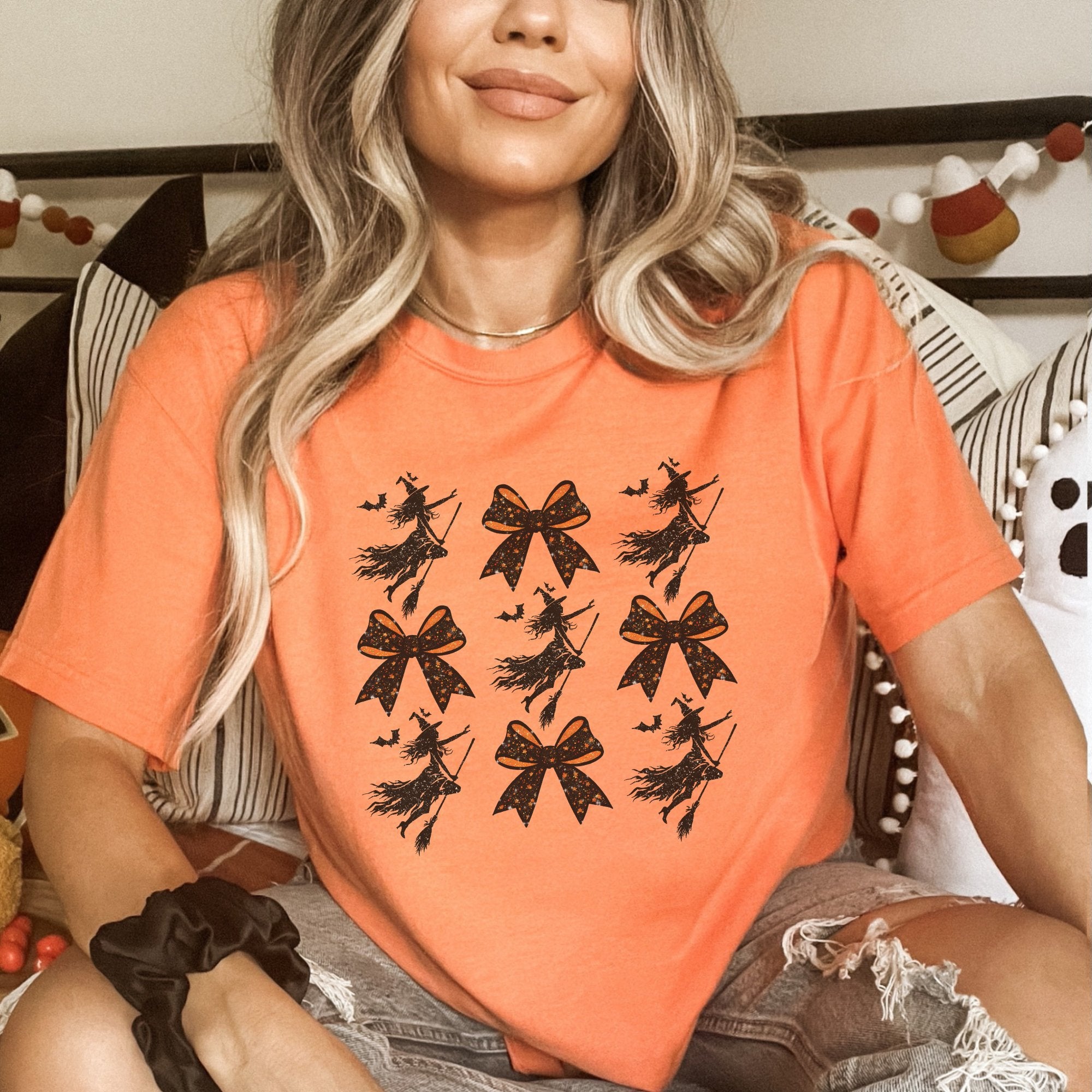 Witch Coquette Halloween Graphic T - Shirt - Trendznmore