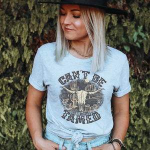 Western Can't Be Tamed Skull T-Shirt
