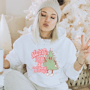 Retro Merry Everything and a Happy Always Christmas Hoodie