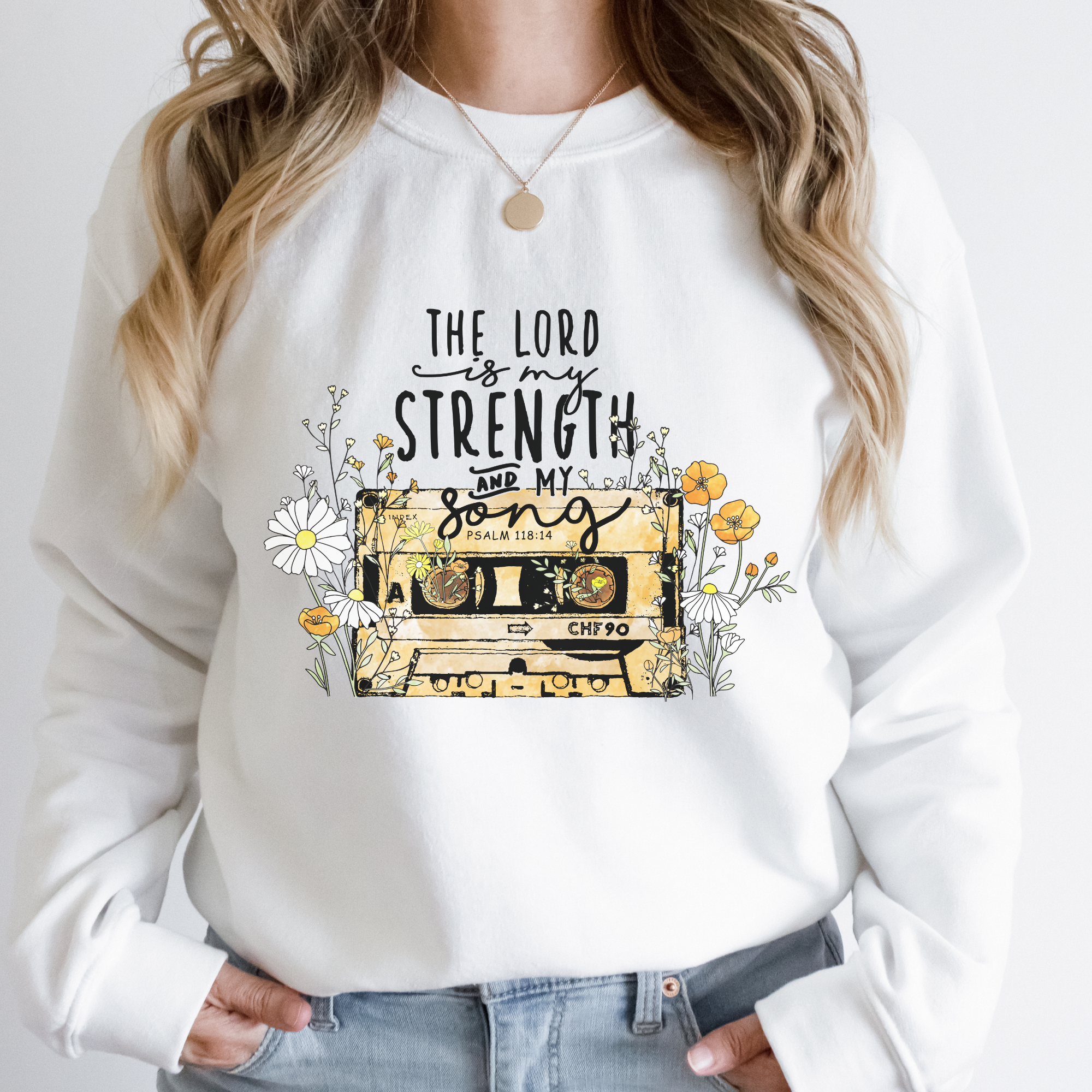 The Lord is my Strength Spiritual Crewneck Sweatshirt