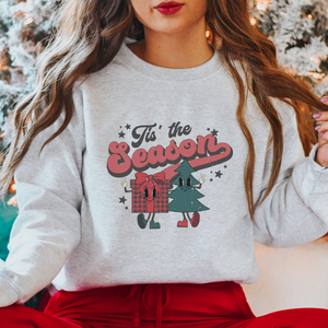 Retro Tis the Season Christmas Crewneck Sweatshirt