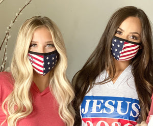 American Flag Print Face Mask - Trendznmore
