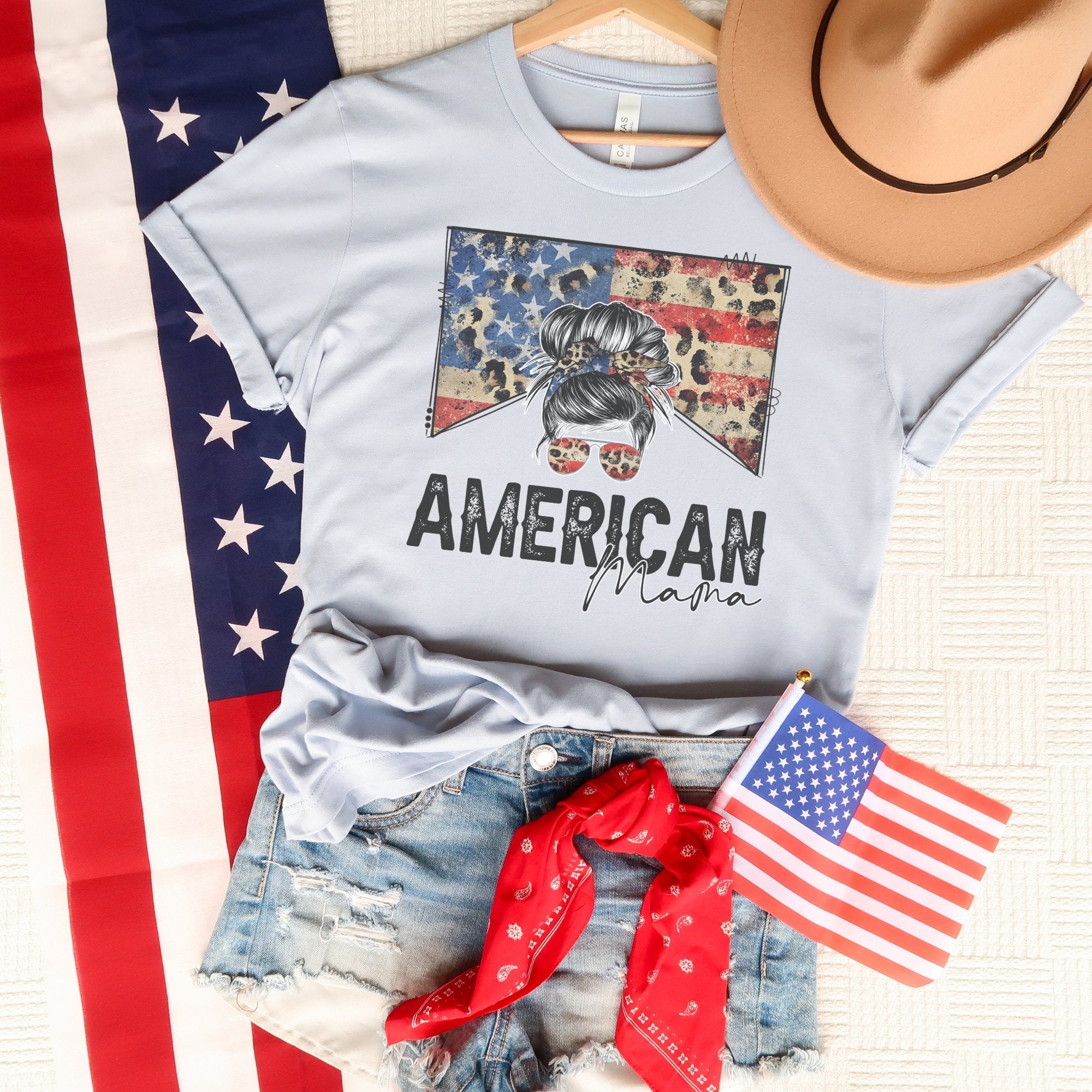 American Mama Patriotic T-Shirt - Trendznmore
