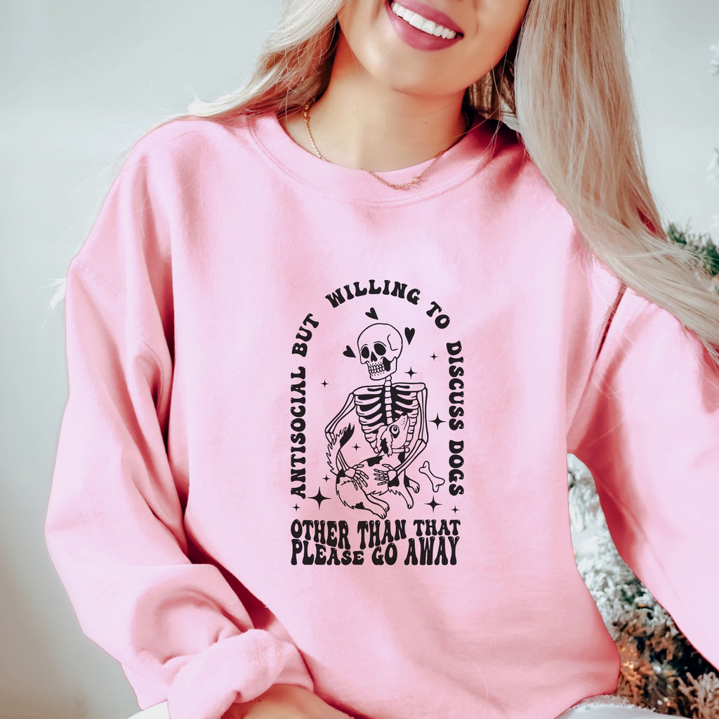 Antisocial But Will Discuss Dogs Sweatshirt - Trendznmore