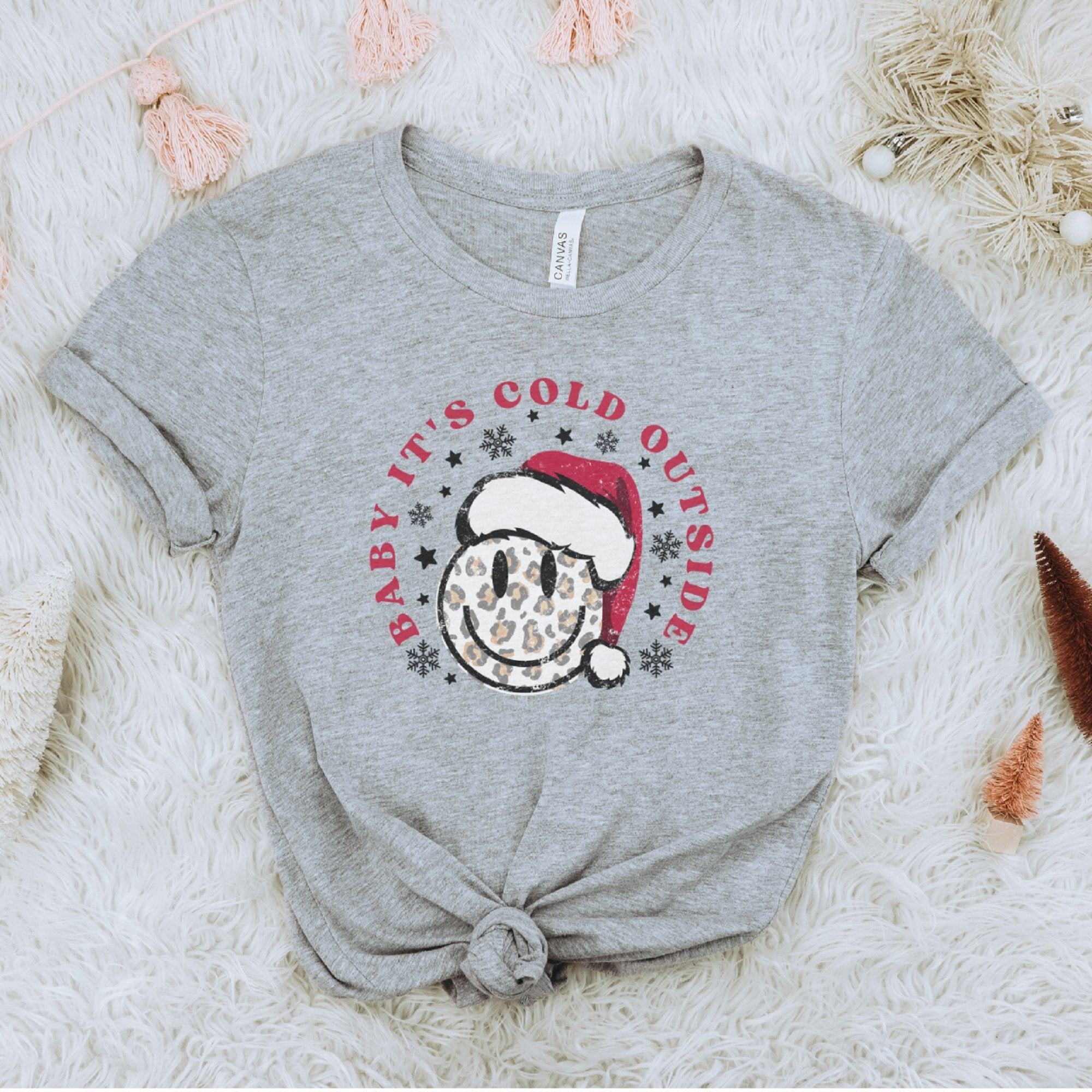 Baby it's Cold Outside Smiley T-Shirt - Trendznmore