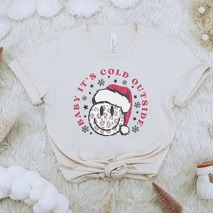 Baby it's Cold Outside Smiley T-Shirt - Trendznmore