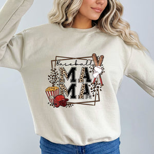 Baseball Mama Leopard Crewneck Sweatshirt - Trendznmore