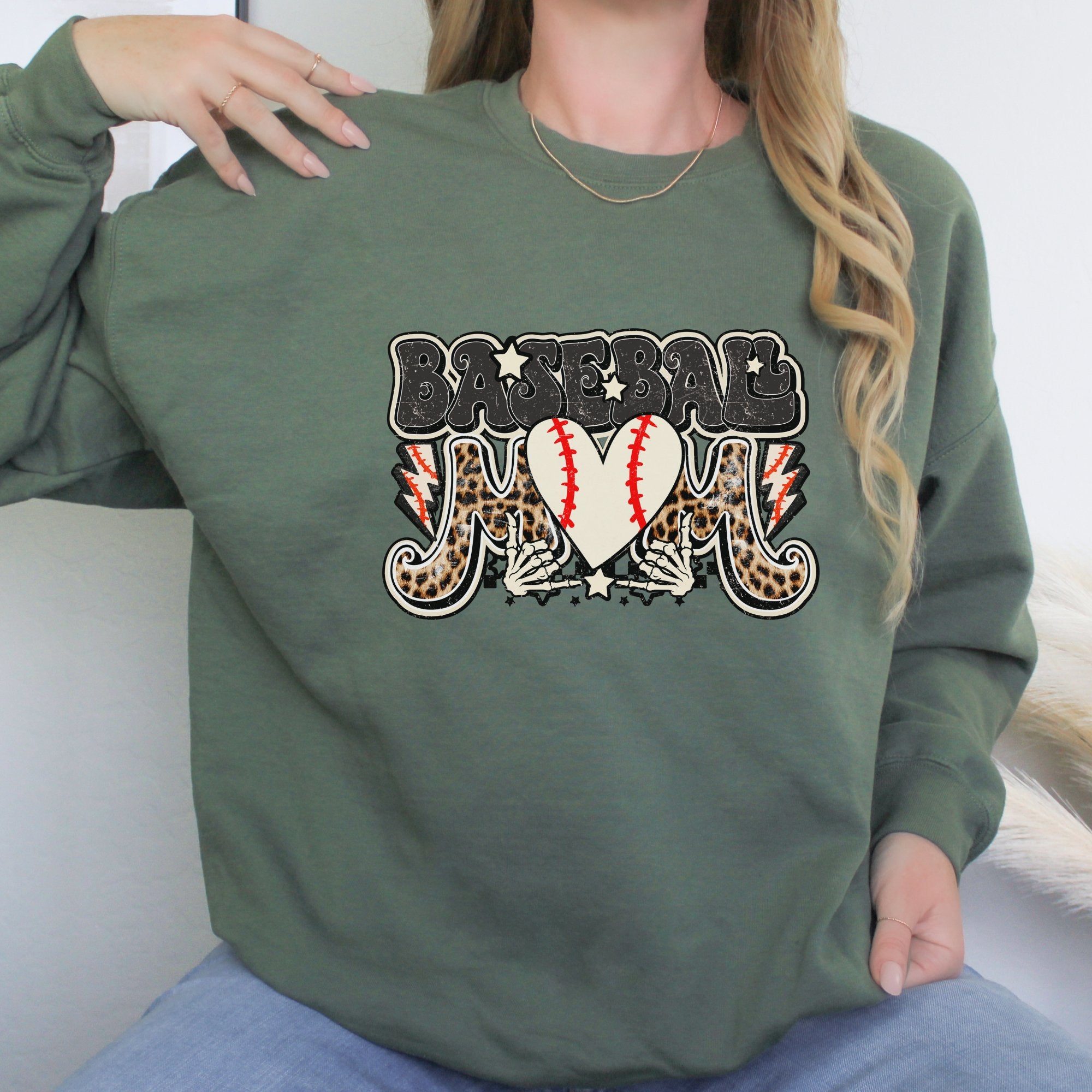 Baseball Mom Crewneck Sweatshirt - Trendznmore