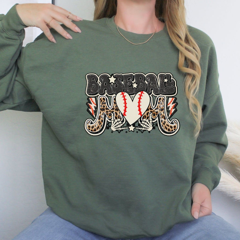 Baseball Mom Crewneck Sweatshirt - Trendznmore