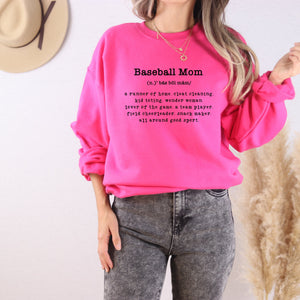 Baseball Mom Definition Crewneck Sweatshirt - Trendznmore