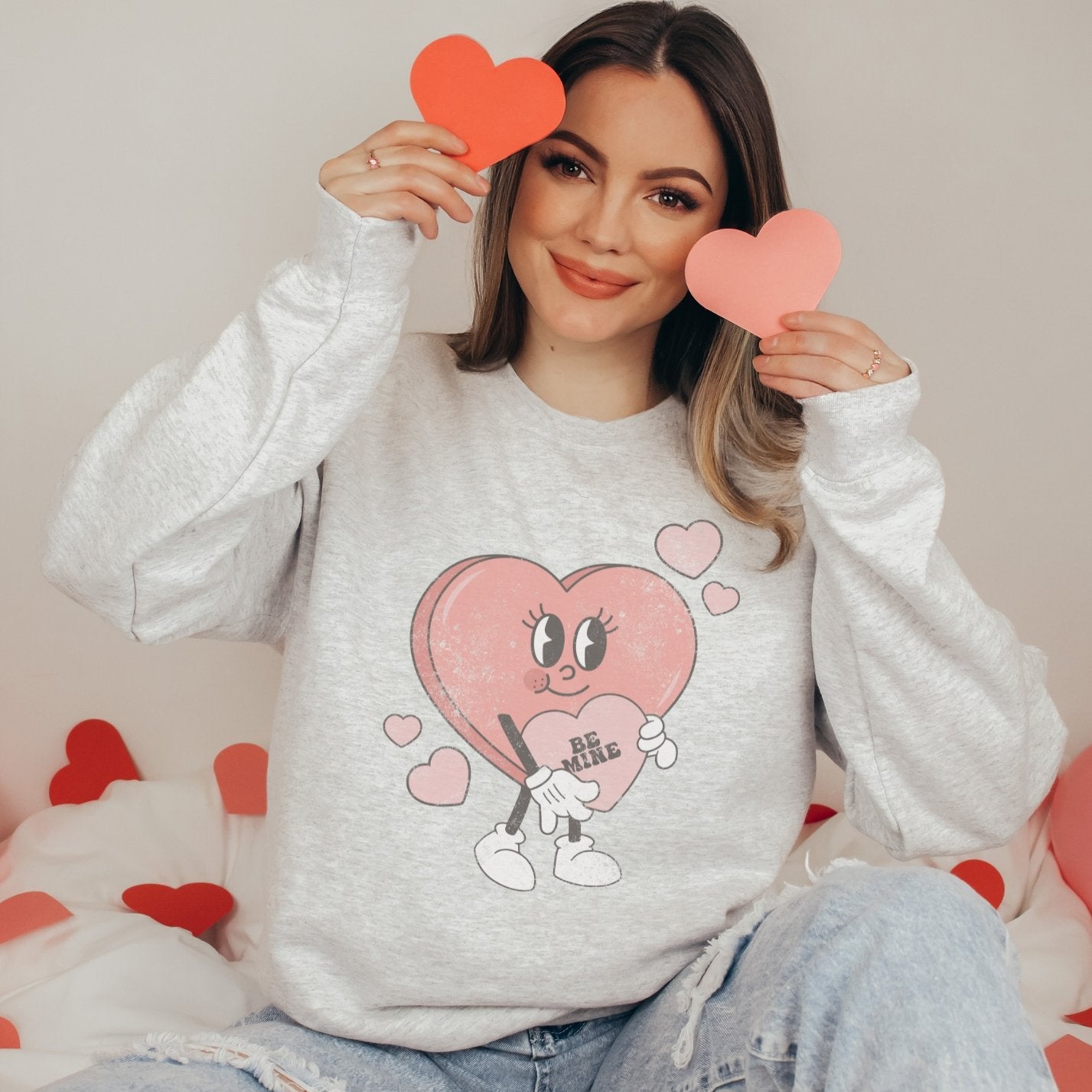 Be Mine Valentines Crewneck Sweatshirt - Trendznmore