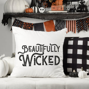 Beautifully Wicked Halloween Sublimated Pillow Cover - Trendznmore