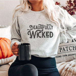 Beautifully Wicked Halloween Sweatshirt - Trendznmore