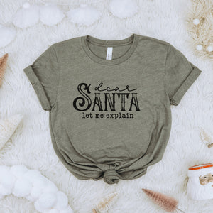 Black Dear Santa, Let Me Explain Christmas T-Shirt - Trendznmore