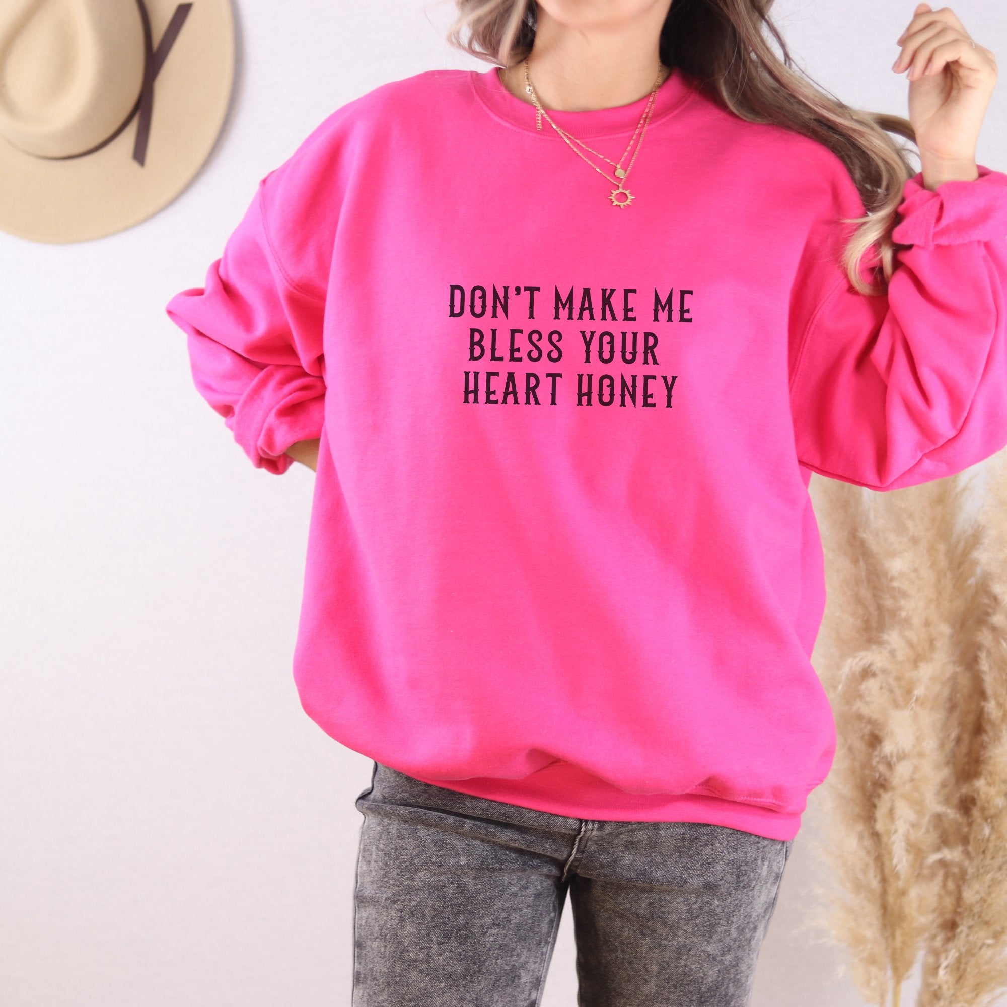 Bless Your Heart Honey Crewneck Sweatshirt - Trendznmore