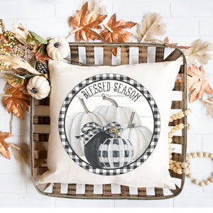 Blessed Season Fall Pumpkin Pillow Cover - Trendznmore