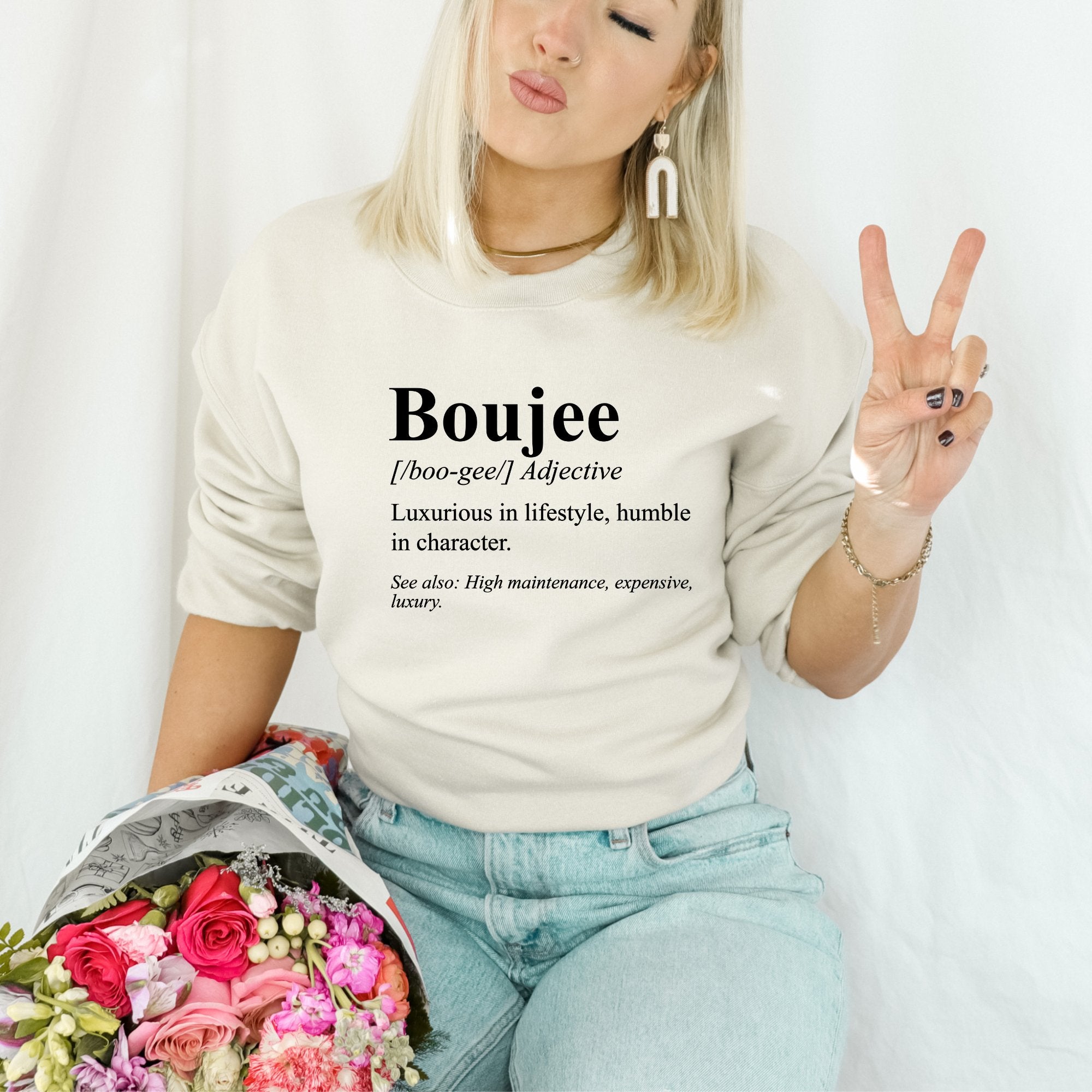 Boujee Defined Crewneck Sweatshirt - Trendznmore