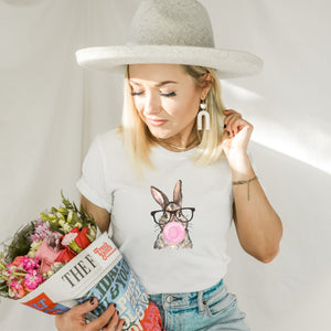 Bunny w/ Glasses Easter T-Shirt - Trendznmore