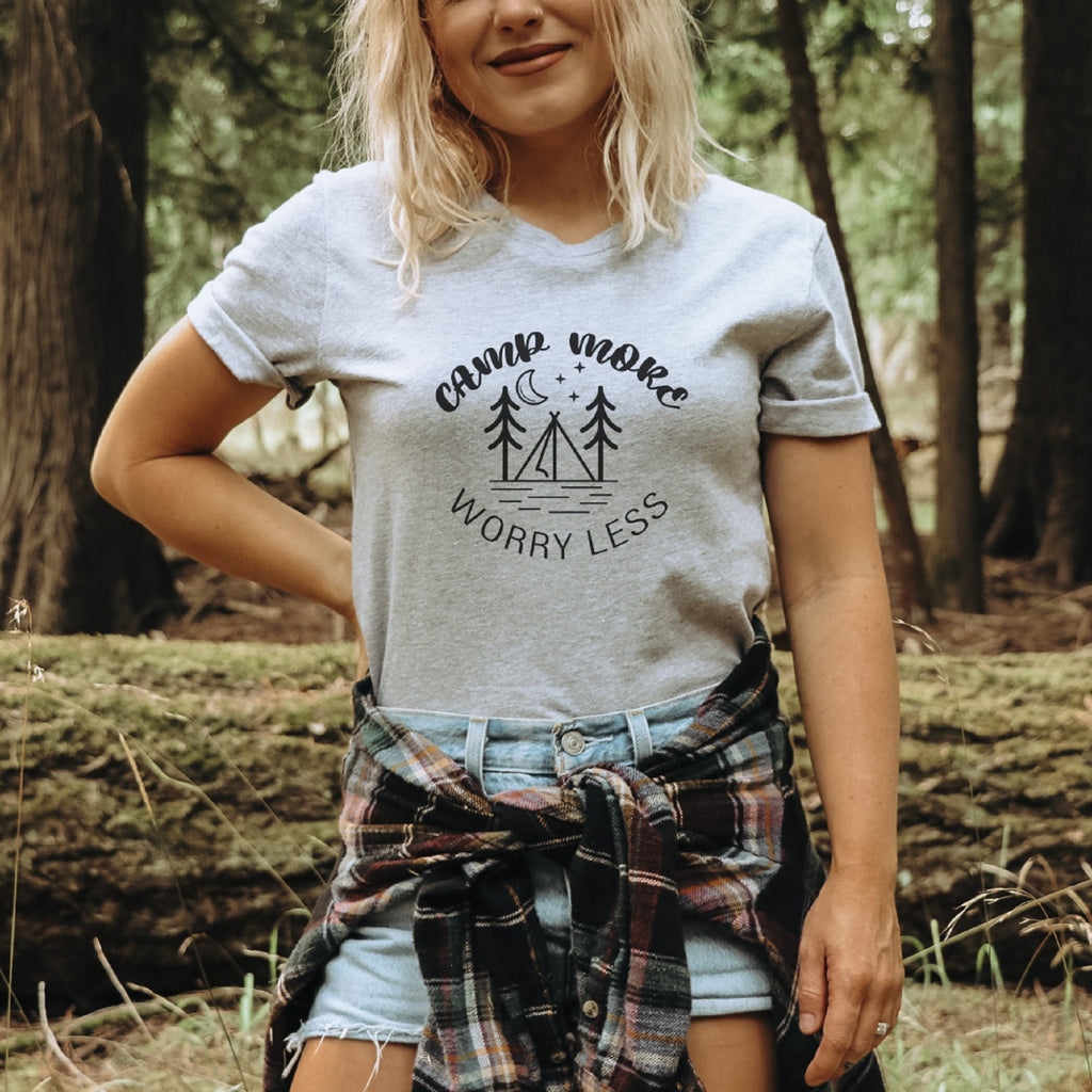 Camp More Worry Less T-Shirt - Trendznmore