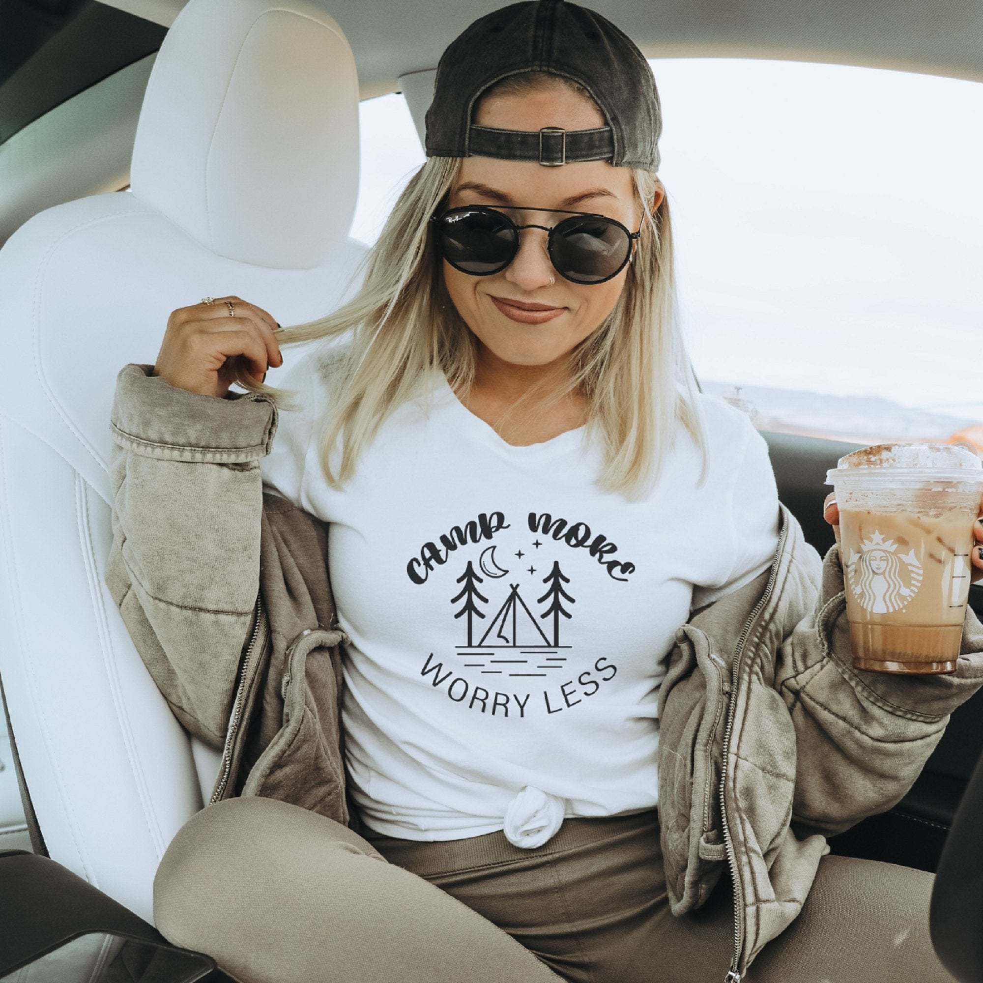Camp More Worry Less T-Shirt - Trendznmore