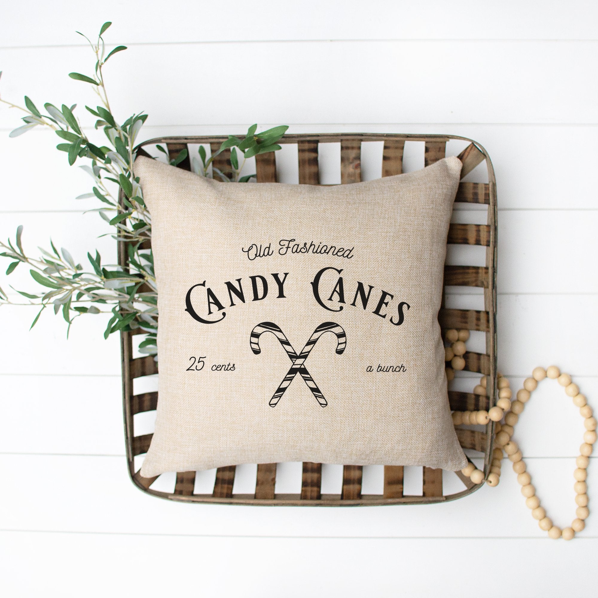 Candy Cane Christmas Pillow Cover - Trendznmore