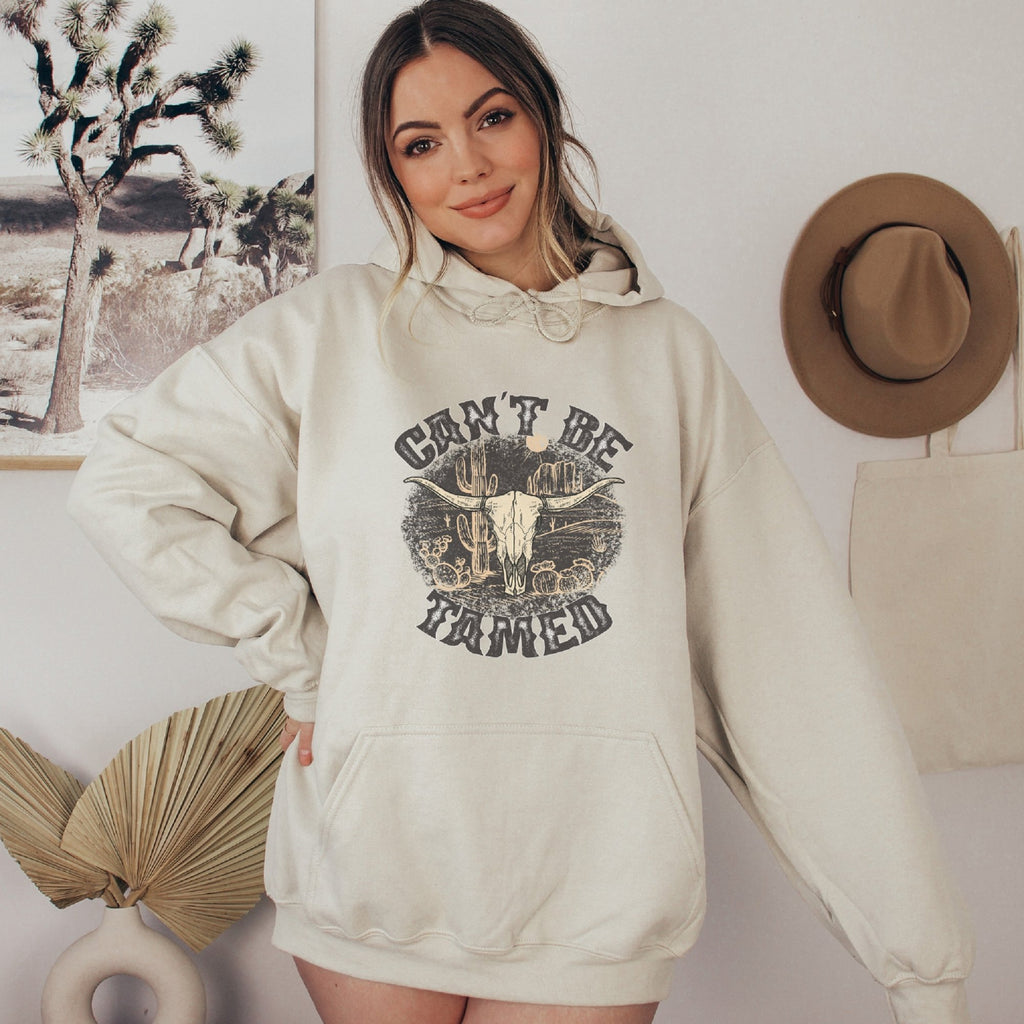 Can't Be Tamed Western Boho Hoodie - Trendznmore