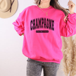 Champagne Problems Crewneck Sweatshirt - Trendznmore