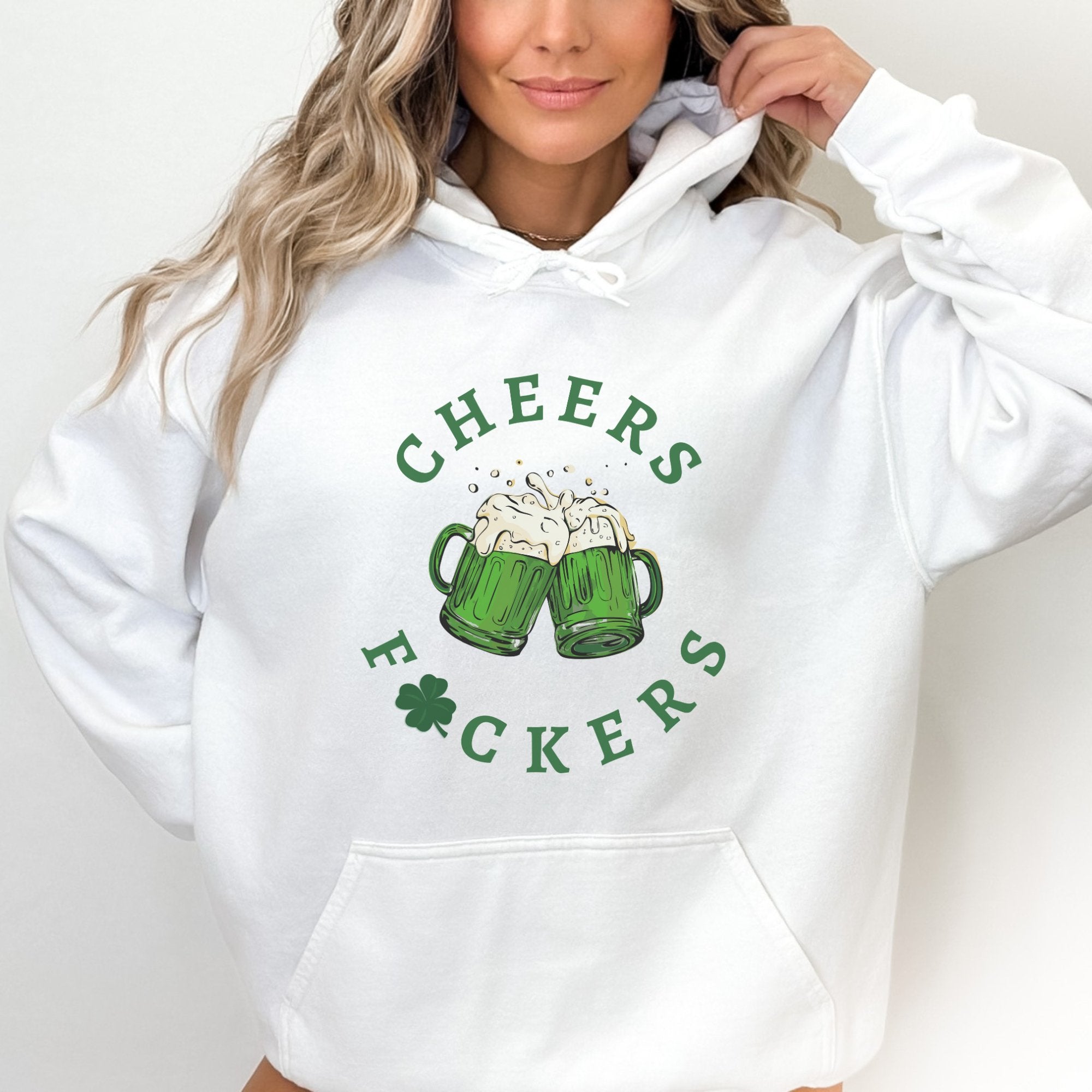 Cheers F🍀ckers Funny St. Patrick's Day Hoodie - Trendznmore