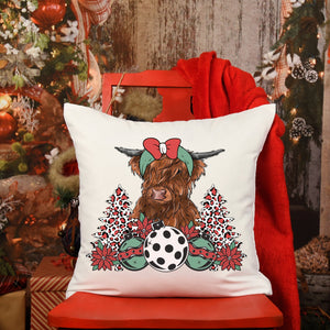 Christmas Cow Christmas Pillow Cover - Trendznmore
