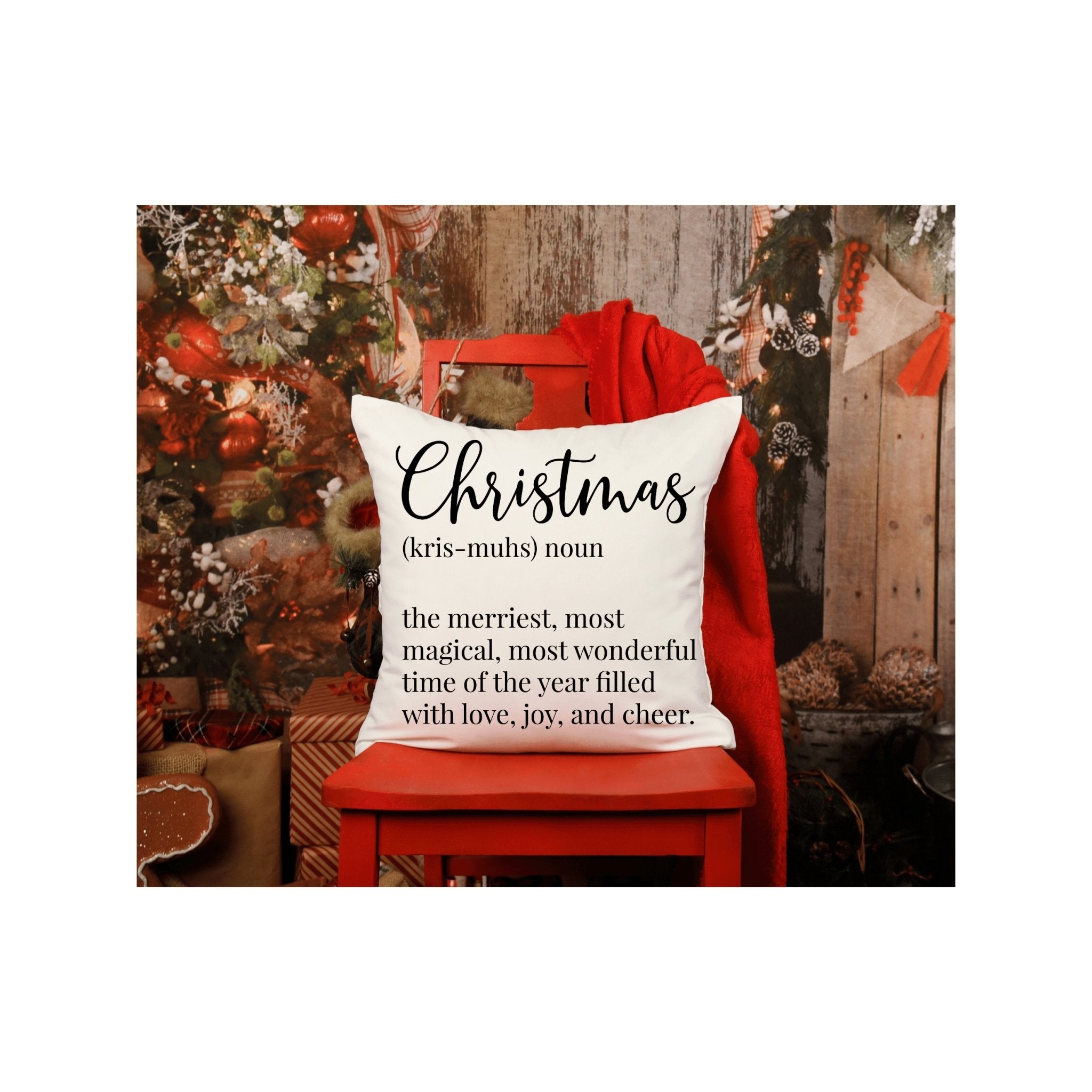 Christmas Definition Pillow Cover - Trendznmore