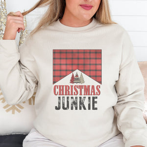 Christmas Junkie Crewneck Sweatshirt - Trendznmore