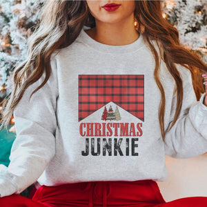 Christmas Junkie Crewneck Sweatshirt - Trendznmore