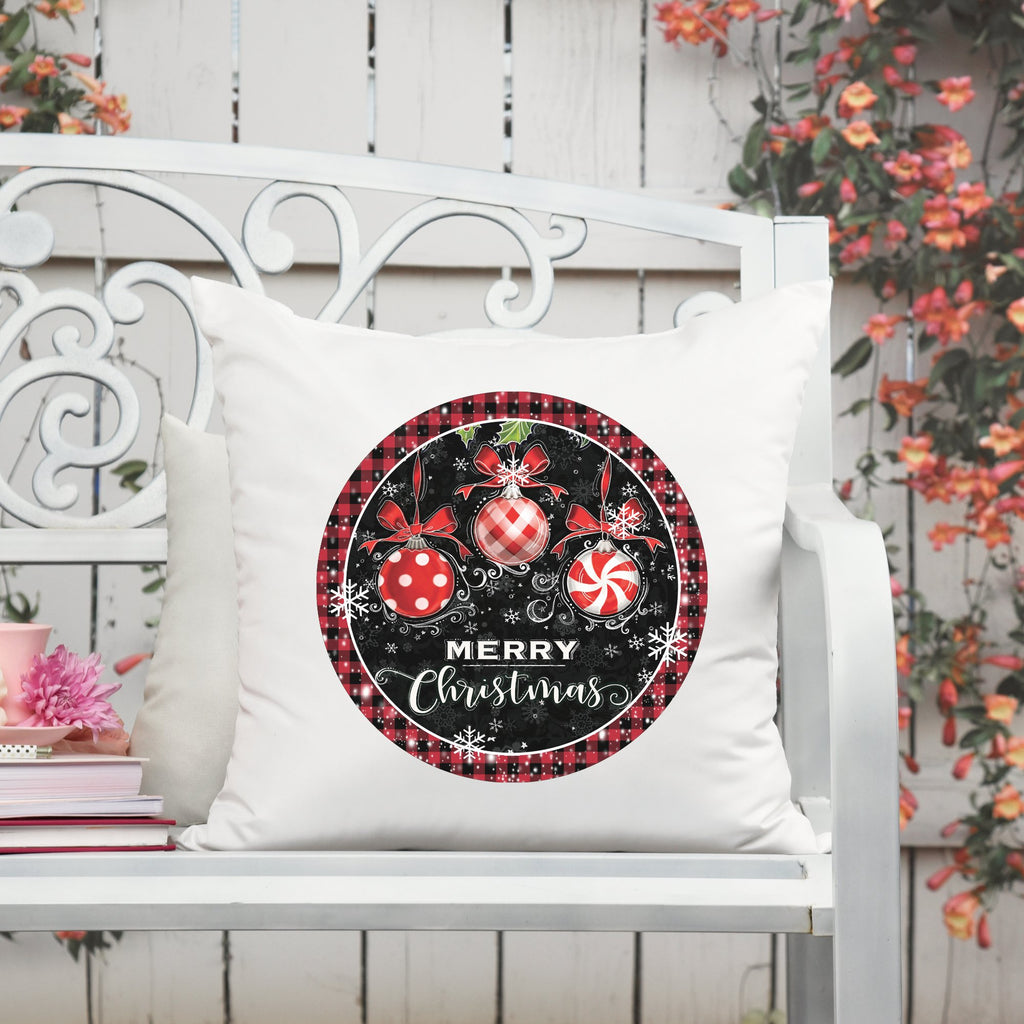 Christmas Ornaments Red Christmas Pillow Cover - Trendznmore