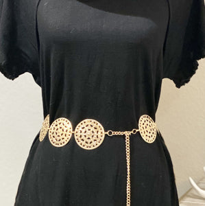 Circle Buckle Chain Belt - Trendznmore