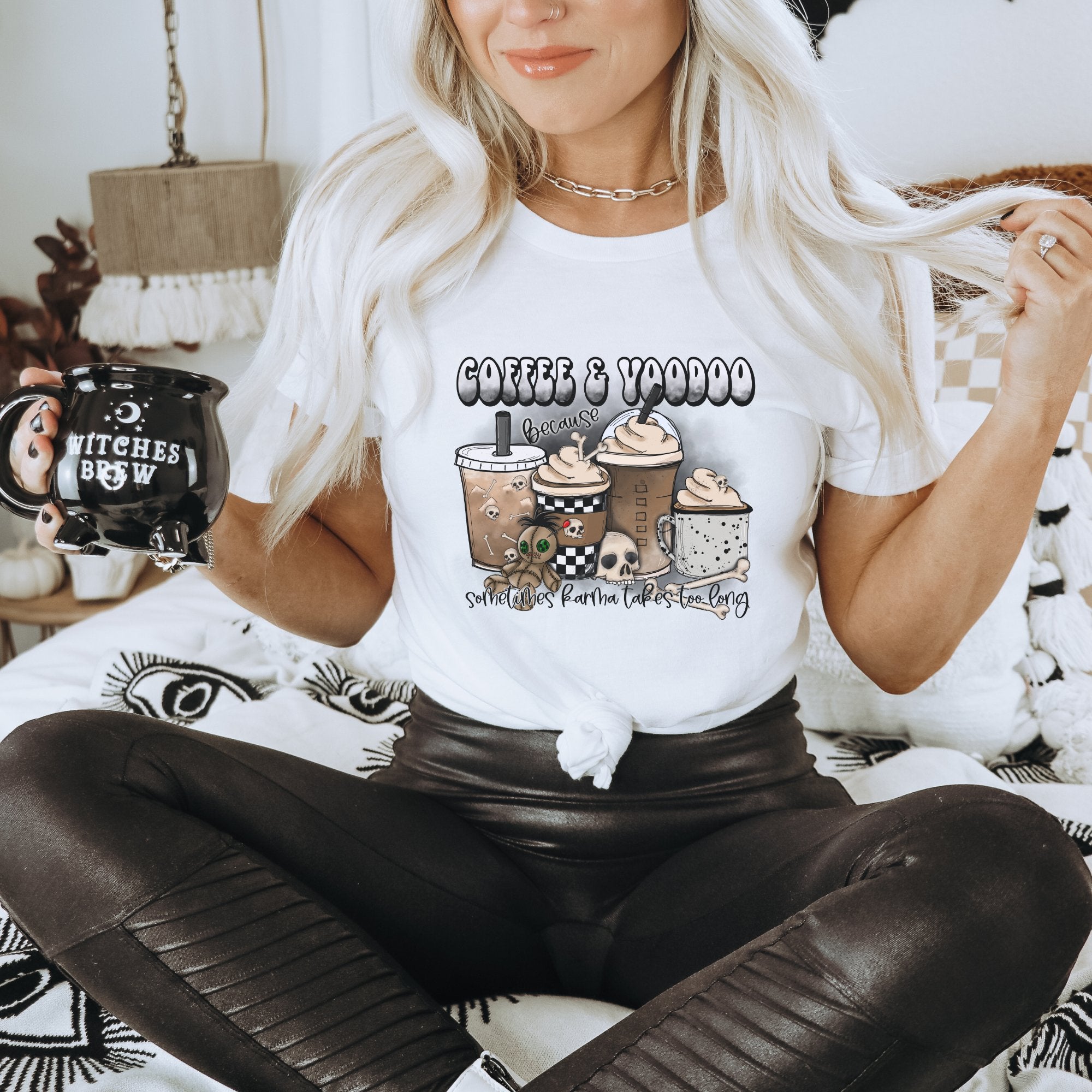 Cofee & Voodoo Halloween T-Shirt - Trendznmore