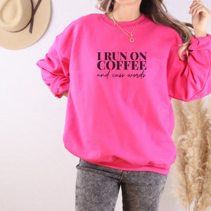 Coffee & Cuss Words Crewneck Sweatshirt - Trendznmore