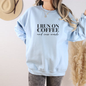 Coffee & Cuss Words Crewneck Sweatshirt - Trendznmore