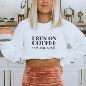 Coffee & Cuss Words Crewneck Sweatshirt - Trendznmore