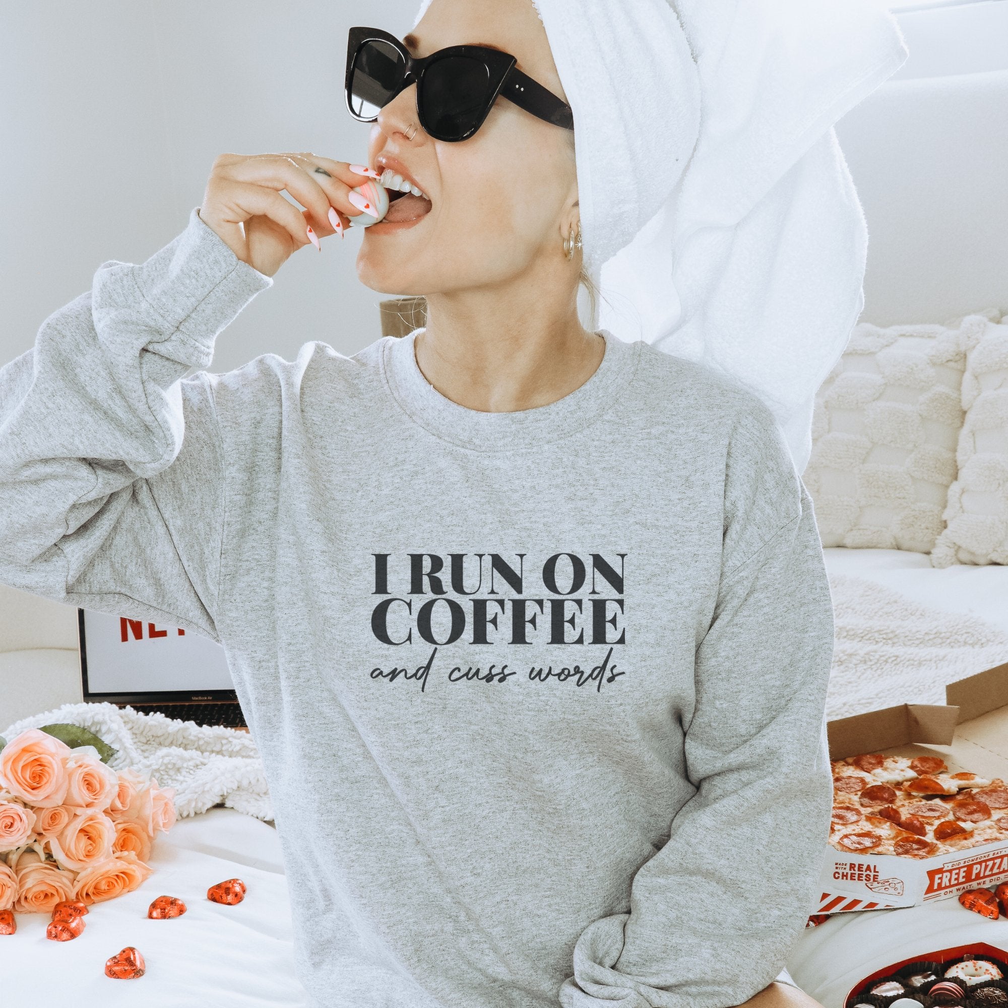 Coffee & Cuss Words Crewneck Sweatshirt - Trendznmore