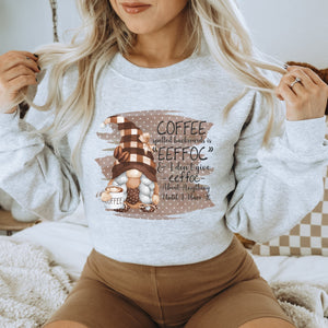 Coffee Spelled Backwards is EEFFOC Gnome Crewneck Sweatshirt - Trendznmore