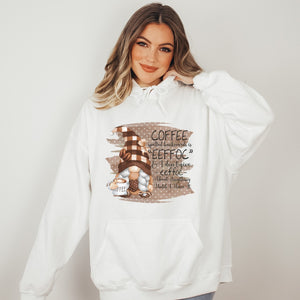 Coffee Spelled Backwards is EEFFOC Gnome Graphic Hoodie - Trendznmore