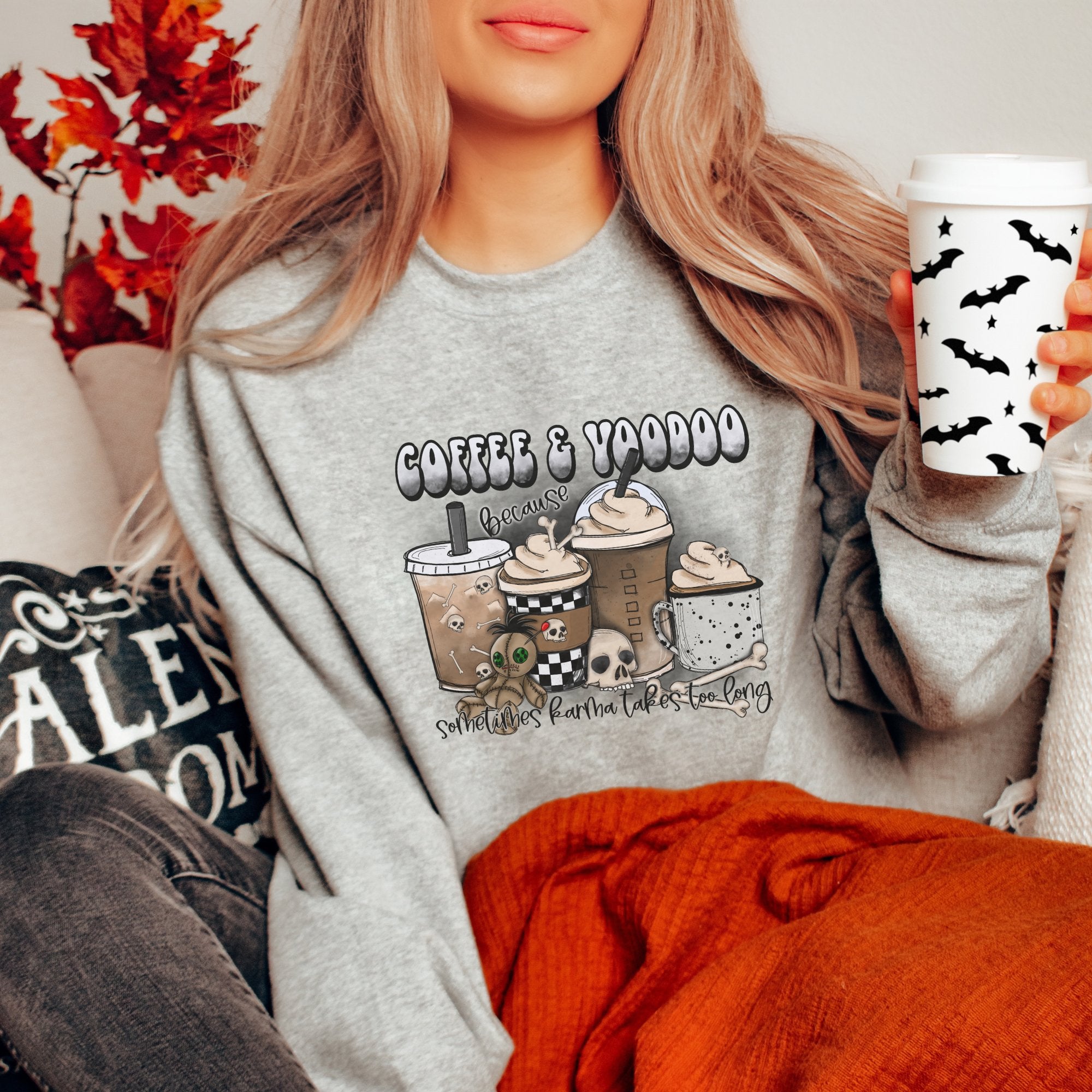 Coffee & Voodoo Halloween Sweatshirt - Trendznmore